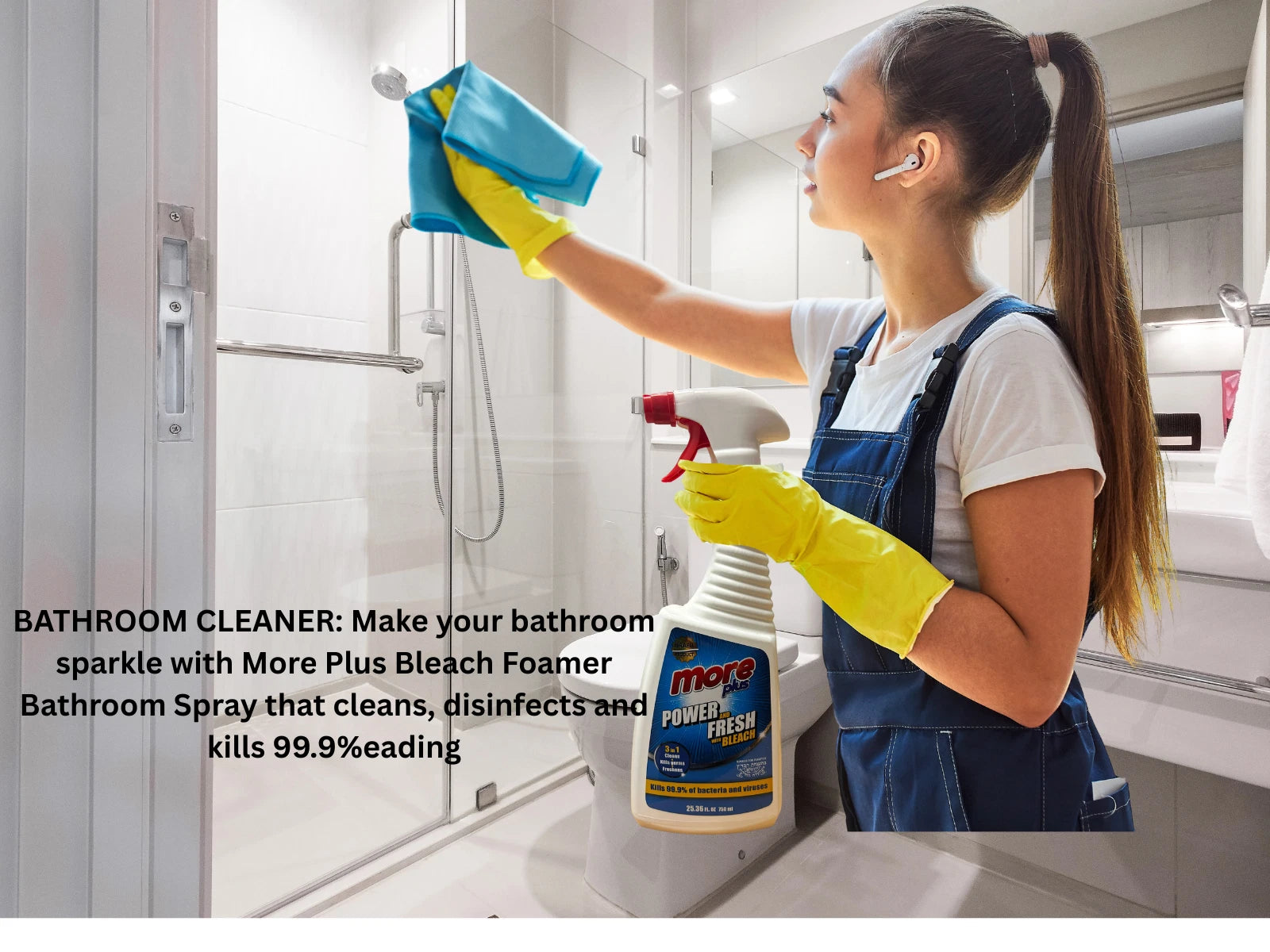 MORE PLUS BLEACH All-Purpose Cleaner with Bleach Spray 2pk