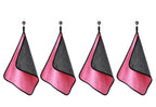 Car wipe Rag cleaning towel Pink 4 Pcs
