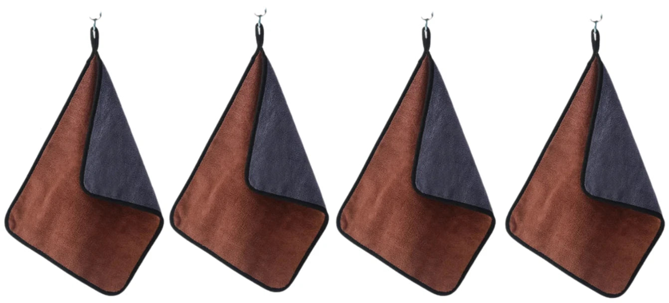 Brown 4 Pcs Cleaning Cloth Baby Safety Billiard Cue Cleaner Table Billiards