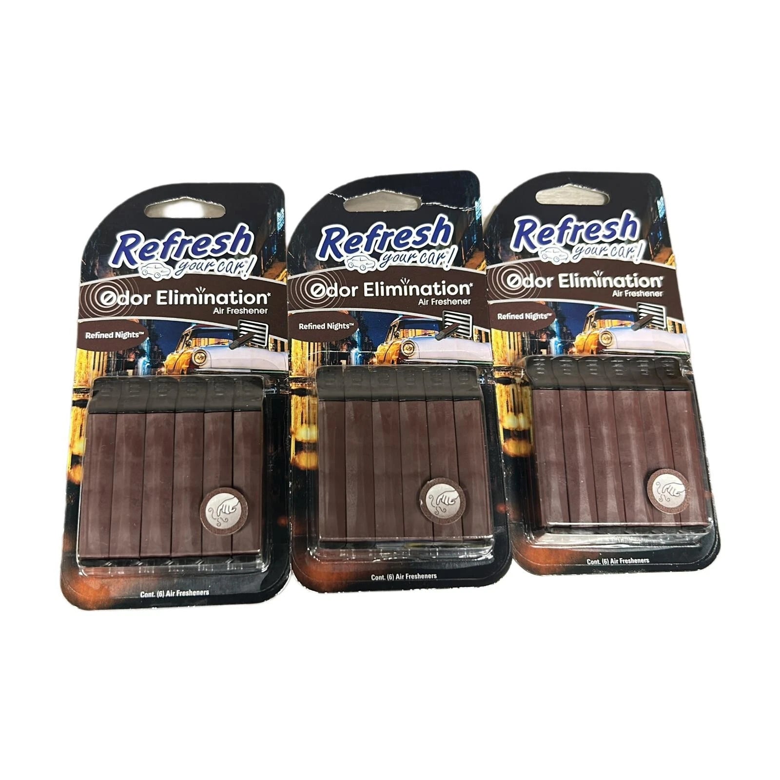 Refresh Your Car! Car Air Freshener Vent Sticks 6-count, 3/ Pack