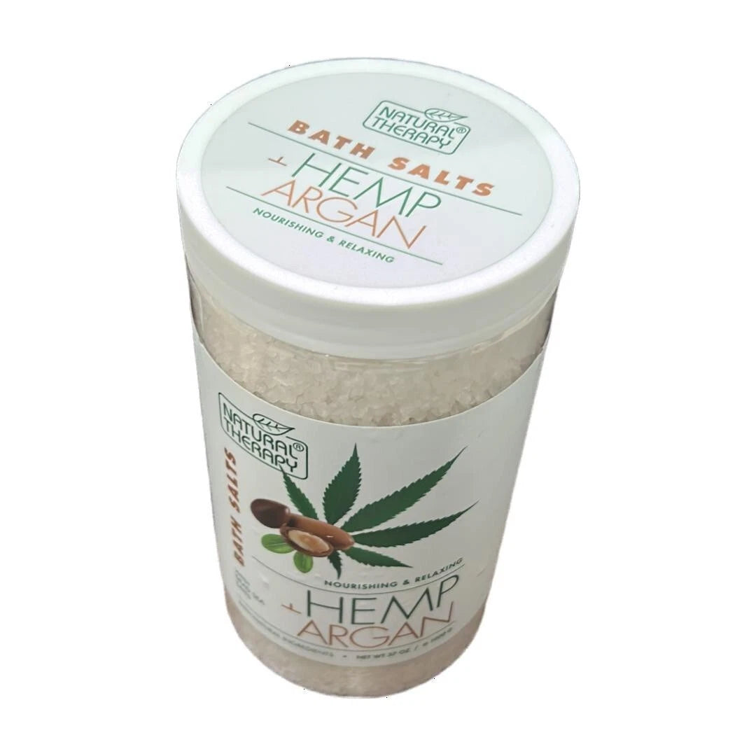 Natural Therapy 37 Oz Hemp & Argan Nourishing Dead Sea Bath Salts