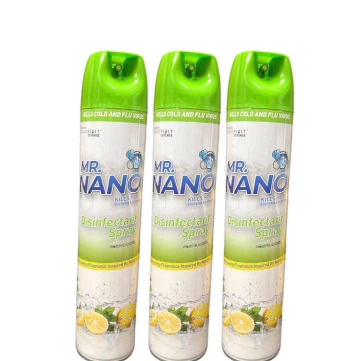 MR Nano Disinfectant Spray Kills 99.9% Of Germs, Kills Cold Flu Viruses 3 Pk