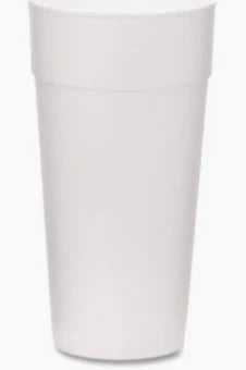 20 OZ Dart Foam Drink Cups,White, 25 PK
