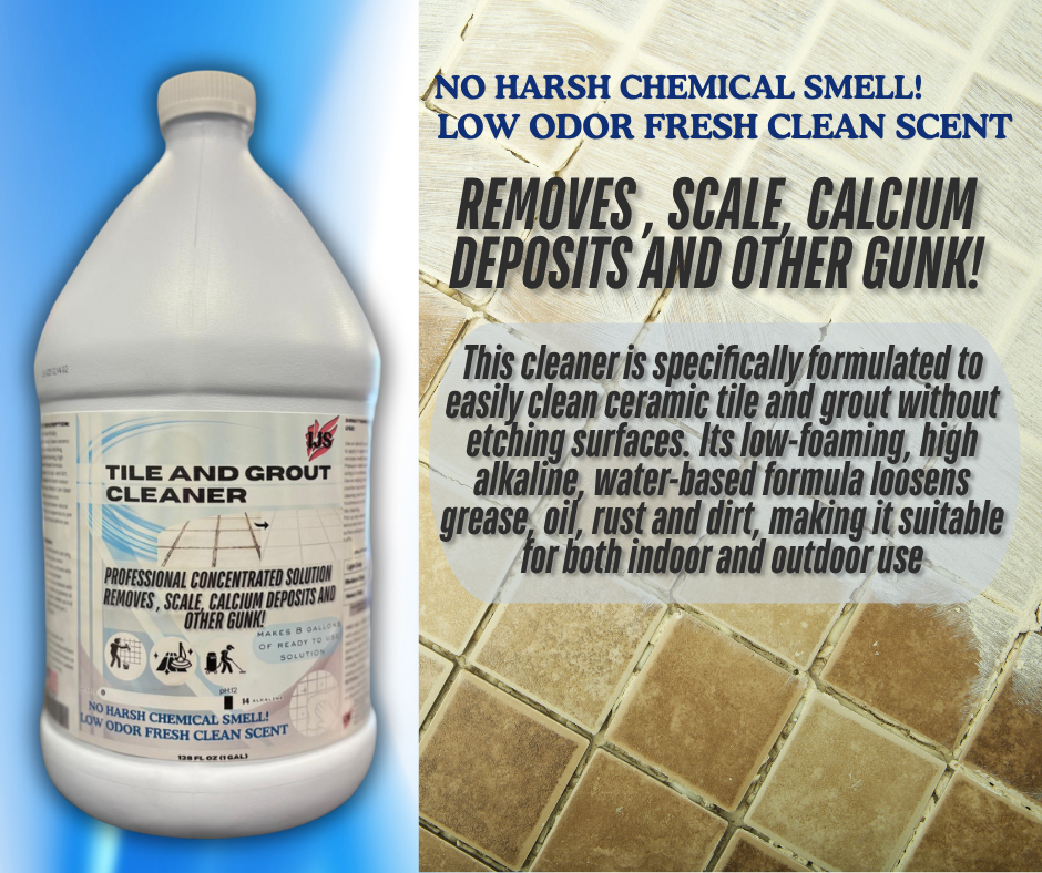 IJS Tile and Grout Cleaner 1 GALLON Concentrated Solution makes up to 8 GALLONS