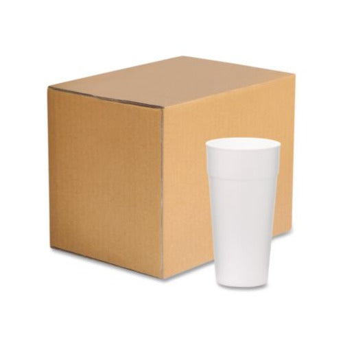20 OZ Dart Foam Drink Cups,White, 500/Carton